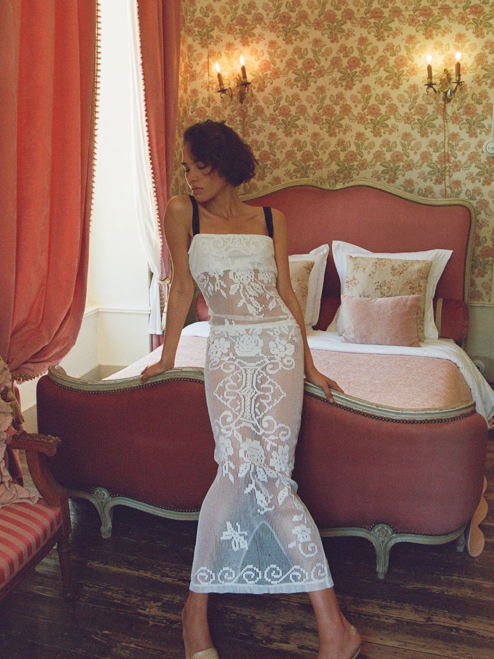 With Jean White Lace Midi Skirt - Picture 4 of 4